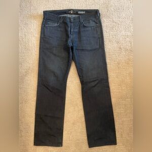 👖💙 7 For All Mankind Men Standard Straight Leg Jeans Dark Wash 100% Cotton 33